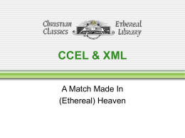 CCEL & XML
