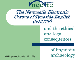 The Newcastle Electronic Corpus of Tyneside