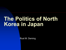 Japan and North Korea: Domestic Factors Shaping