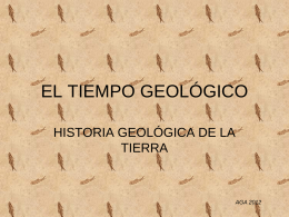 EL TIEMPO GEOLÓGICO