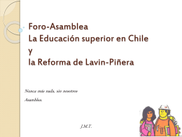 Foro-Asamblea La Educación superior en Chile y la
