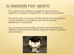 El Síndrome Post Aborto