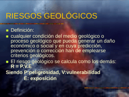GEOSFERA Y RIEGOS GEOLÓGICOS