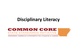 ELA 1-Disciplinary Literacy