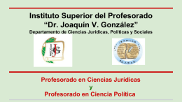 Instituto Superior del Profesorado “Dr. Joaquín V.