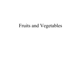 Fruits and Vegetables - NIU Department of