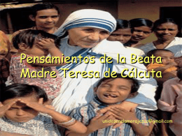Pensamientos Madre Teresa de Calcuta