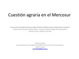 Cuestión agraria en el Mercosur