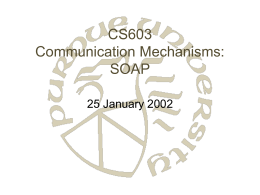 CS603 Communication Mechanisms