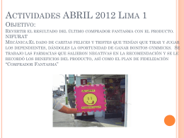 Actividades 2012 Lima 1 Objetivo: Los negativos en