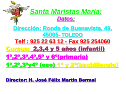 Santa Maristas María: Datos: