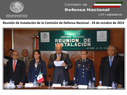 Reunión de Instalación de la Comisión de Defensa