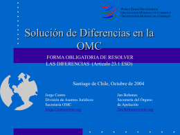 Solución de Diferencias en la OMC