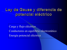 Ley de Gauss y diferencia de potencial eléctrico