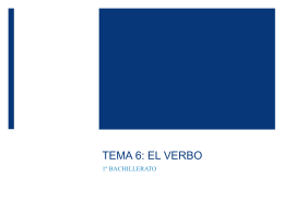 TEMA 4: EL VERBO - IES Dr. Lluís Simarro: Inici