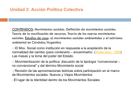 Unidad 4: Acción Política Colectiva