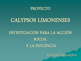 PRESENTACIÓN PROYECTO CALYPSOS LIMONENSES
