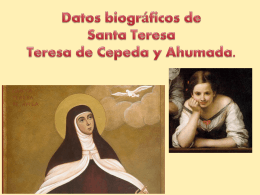Datos biográficos de Teresa de Cepeda y Ahumada.