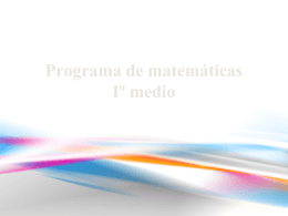 Programa de matemáticas Iº medio