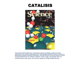 CATALISIS - Departamento de Química Inorgánica,