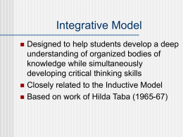 Integrative Model - Pearson Education North