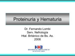 Proteinuria y Hematuria