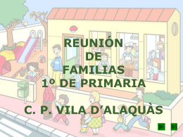 REUNION DE FAMILIAS 1º DE PRIMARIA