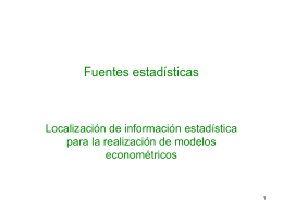 Fuentes estadísticas - Universidad Autónoma de