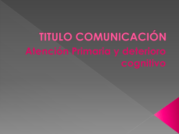 TITULO COMUNICACIÓN