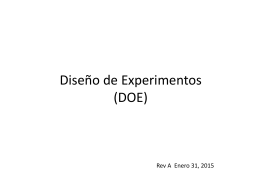 Diseño de Experimentos (DOE)