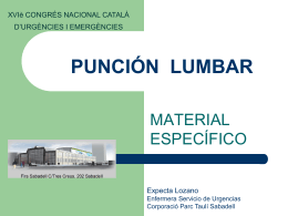 PUNCION LUMBAR - Corporació Sanitària Parc Taulí -