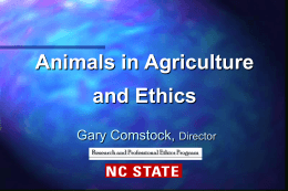 Agriculture Ethics - Animal Liberation Front