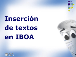 Introducción a la aplicación IBOA