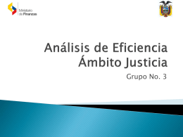 Análisis de Eficiencia ámbito Judicial