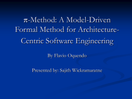 π-Method: A Model-Driven Formal Method for