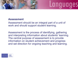Implementation of the new languages syllabuses K-6