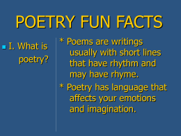 POETRY FUN FACTS