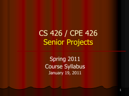 Senior Projects 2011
