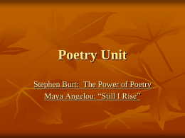 Poetry Unit - Edwardsville School District