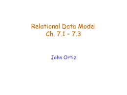 Relational Data Model - University of Texas at San