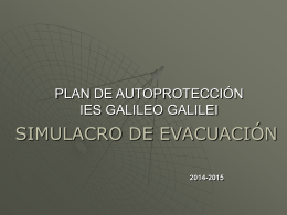 I.E.S. Galileo Galilei. Simulacro de evacuación