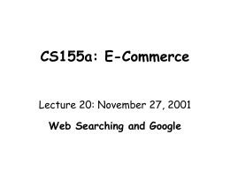 CPSC155a Fall 2001, Lecture 20