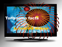 Tony romo facts