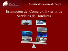Estimación del Sector Servicios de Honduras -