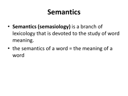 Semantics - Kafkas Üniversitesi