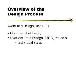 Overview of the Design Process