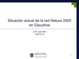 Situación actual de la red Natura 2000 en Gipuzkoa