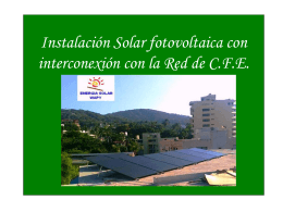Instalación fotovoltaica con