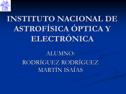INSTITUTO NACIONAL DE ASTROFÍSICA ÓPTICA Y