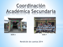 Coordinación Académica Secundaria
